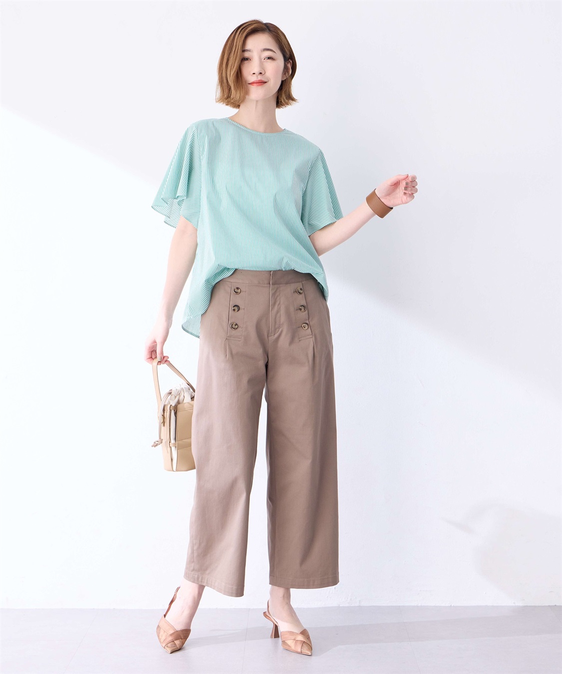 Petit Honfleur ストライプフレアスリーブブラウス_sub_15