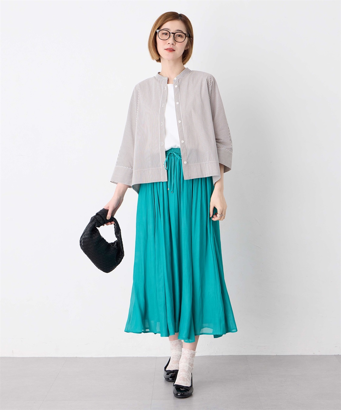 Petit Honfleur ストライプドルマンスリーブシャツ_sub_13