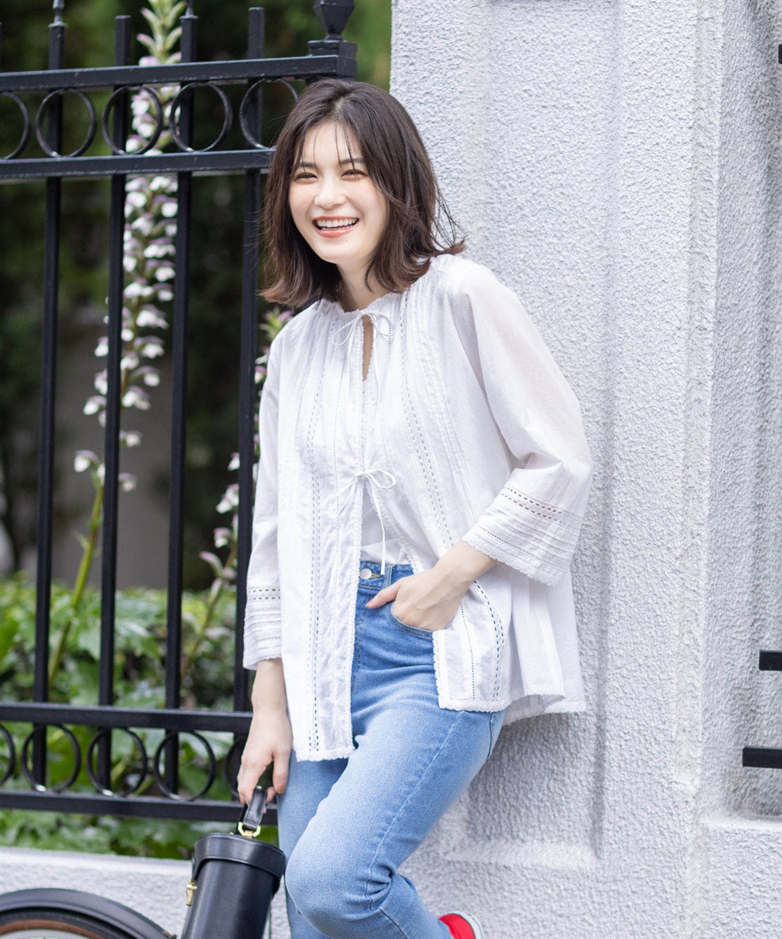 Petit Honfleur レース羽織りブラウス_sub_1