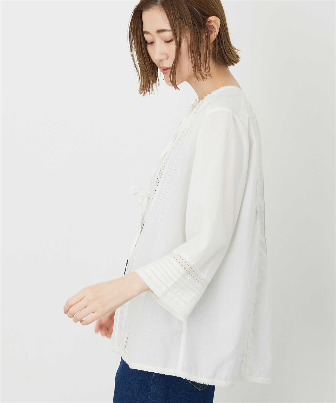 Petit Honfleur レース羽織りブラウス_sub_6