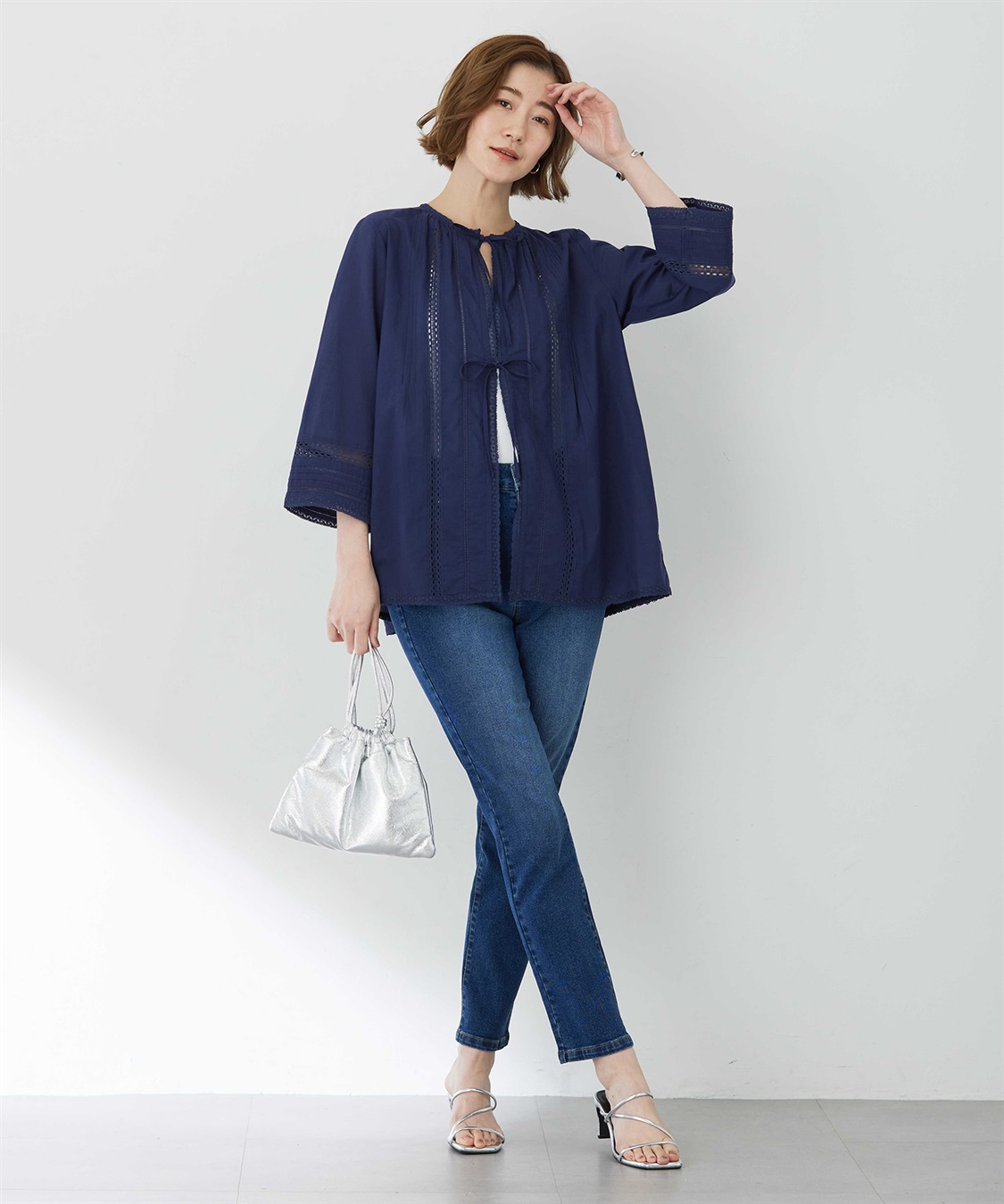 Petit Honfleur レース羽織りブラウス_sub_10