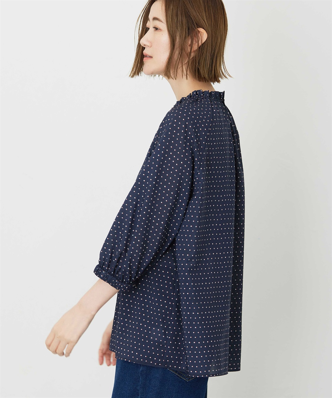 Petit Honfleur アパシュプリントブラウス_sub_6