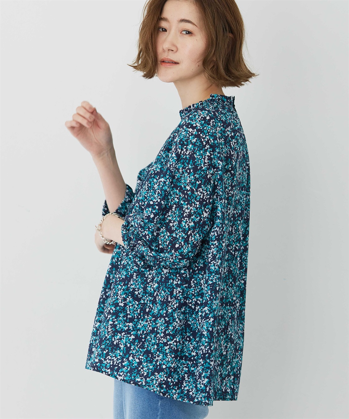 Petit Honfleur アパシュプリントブラウス_sub_8