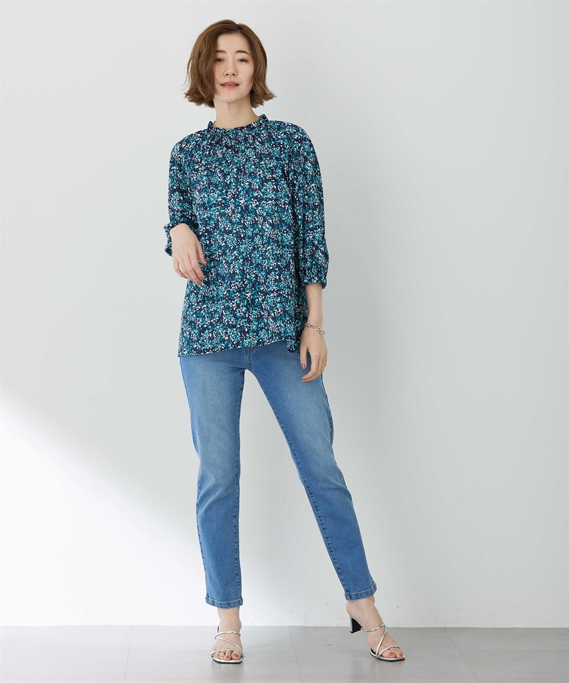 Petit Honfleur アパシュプリントブラウス_sub_12