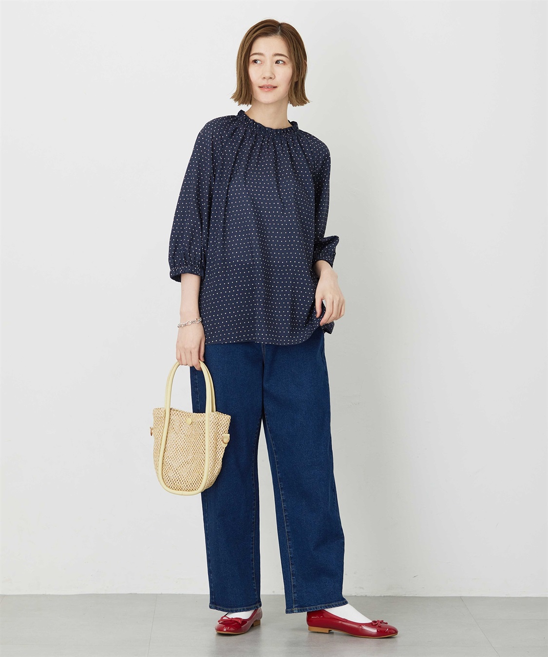 Petit Honfleur アパシュプリントブラウス_sub_15