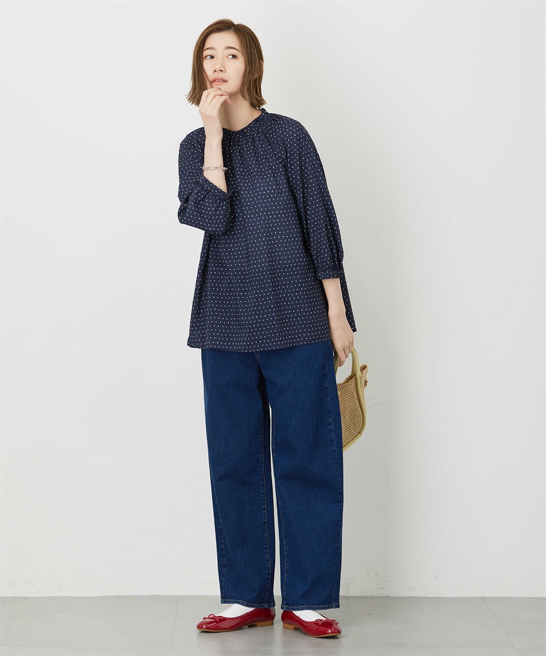 Petit Honfleur アパシュプリントブラウス_sub_17