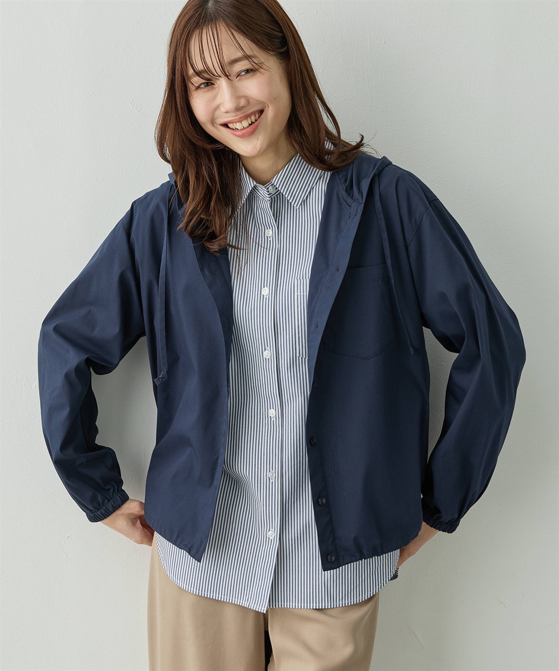 Petit Honfleur フード付きドロストシャツ_sub_9