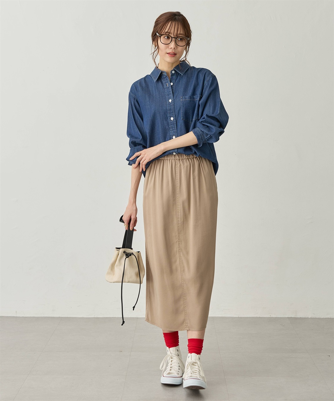 Petit Honfleur 襟付きデニムシャツ_sub_9