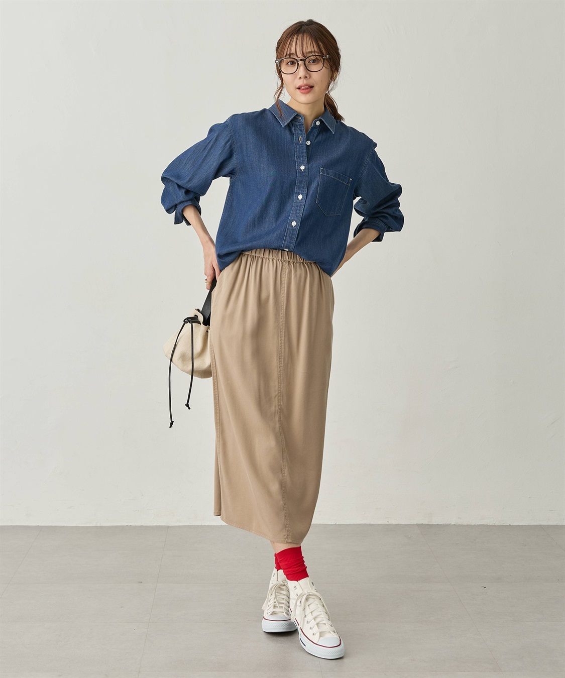 Petit Honfleur 襟付きデニムシャツ_sub_12