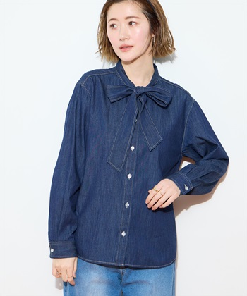 Petit Honfleur デニムボウタイブラウス_subthumb_5
