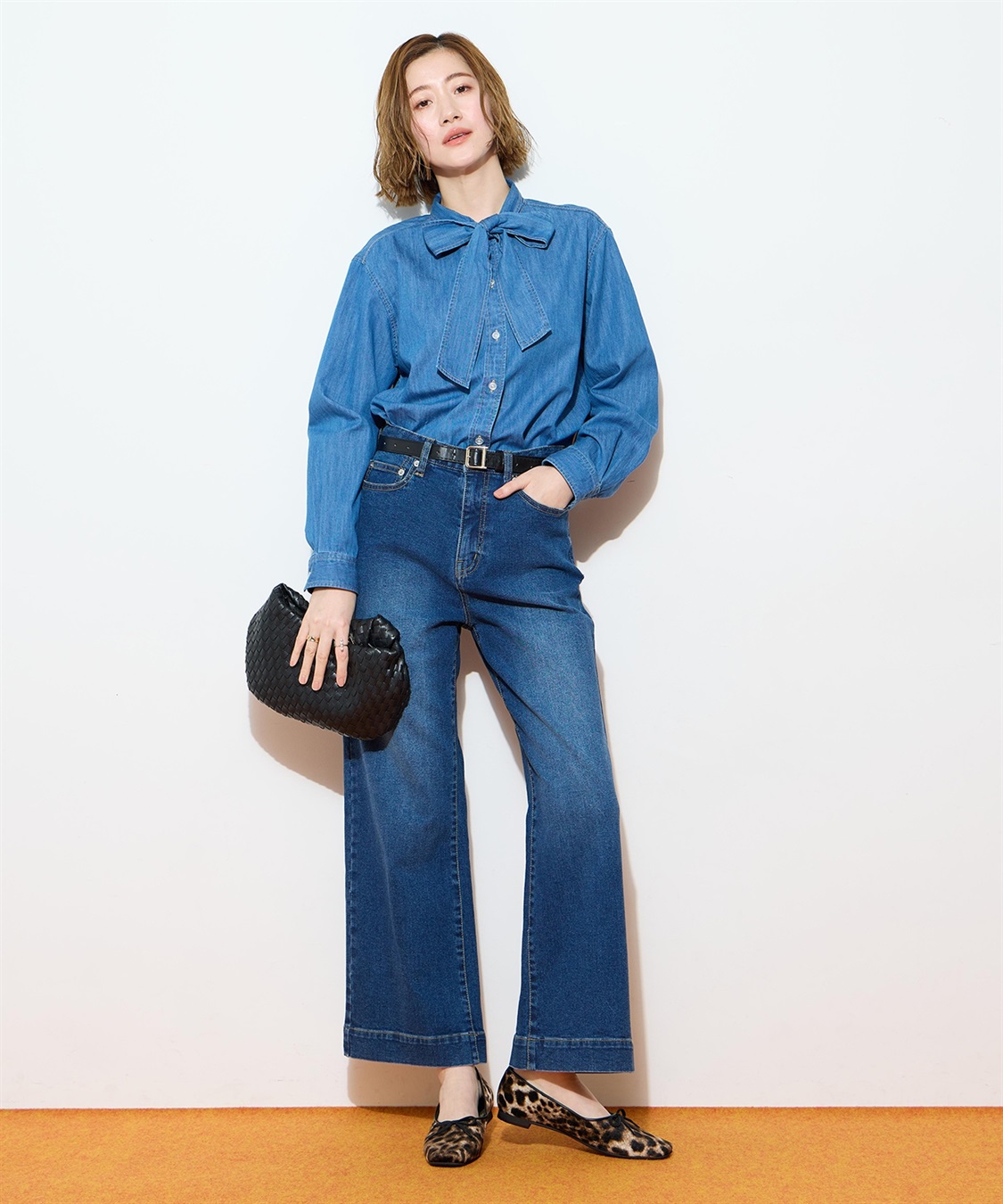 Petit Honfleur デニムボウタイブラウス_sub_8