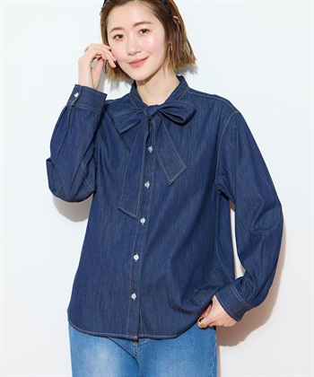 Petit Honfleur デニムボウタイブラウス_subthumb_16