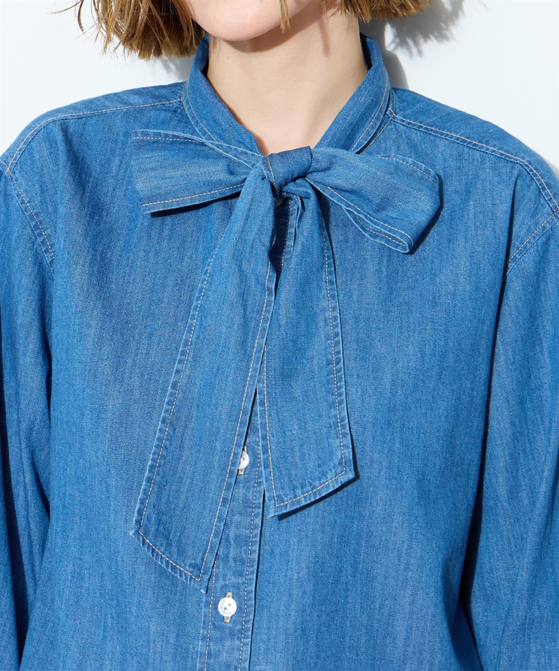 Petit Honfleur デニムボウタイブラウス_sub_18
