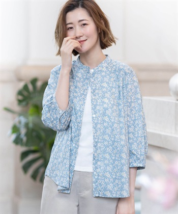 Petit Honfleur 【Liberty】リバティプリントスタンドカラーシャツ_subthumb_1