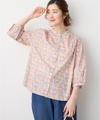 Petit Honfleur 【Liberty】リバティプリントスタンドカラーシャツ_subthumb_2