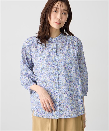 Petit Honfleur 【Liberty】リバティプリントスタンドカラーシャツ_subthumb_7