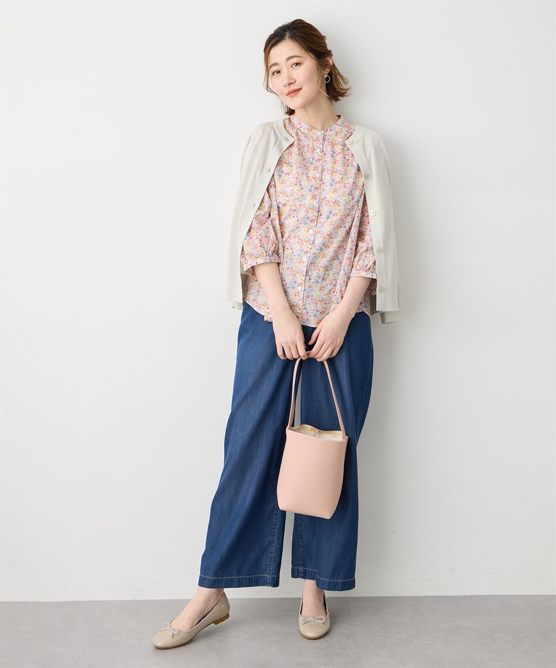 Petit Honfleur 【Liberty】リバティプリントスタンドカラーシャツ_sub_16