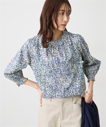 Petit Honfleur 【Liberty】リバティプリント衿フリルブラウス_subthumb_2