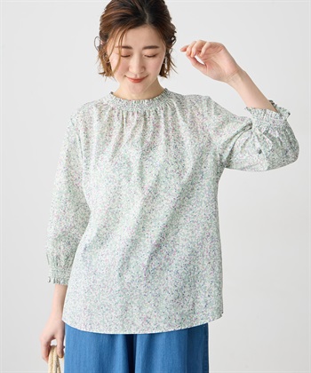 Petit Honfleur 【Liberty】リバティプリント衿フリルブラウス_subthumb_6