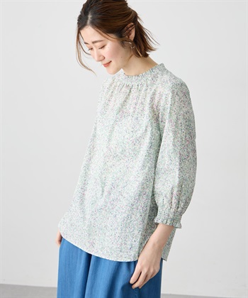 Petit Honfleur 【Liberty】リバティプリント衿フリルブラウス_subthumb_7