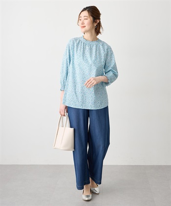 Petit Honfleur 【Liberty】リバティプリント衿フリルブラウス_subthumb_11