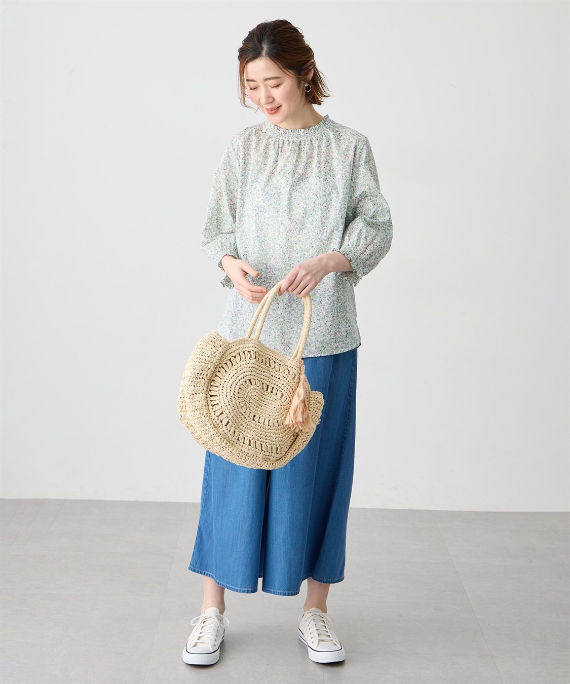 Petit Honfleur 【Liberty】リバティプリント衿フリルブラウス_sub_15