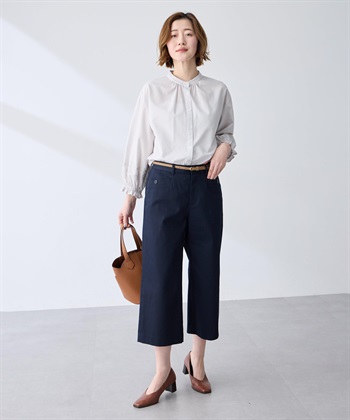 Petit Honfleur ストライプ袖刺しゅうブラウス_subthumb_8