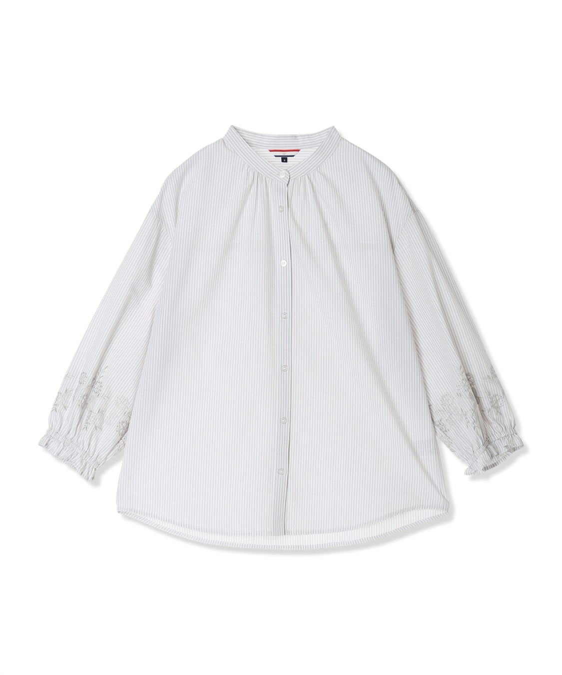 Petit Honfleur ストライプ袖刺しゅうブラウス_sub_12