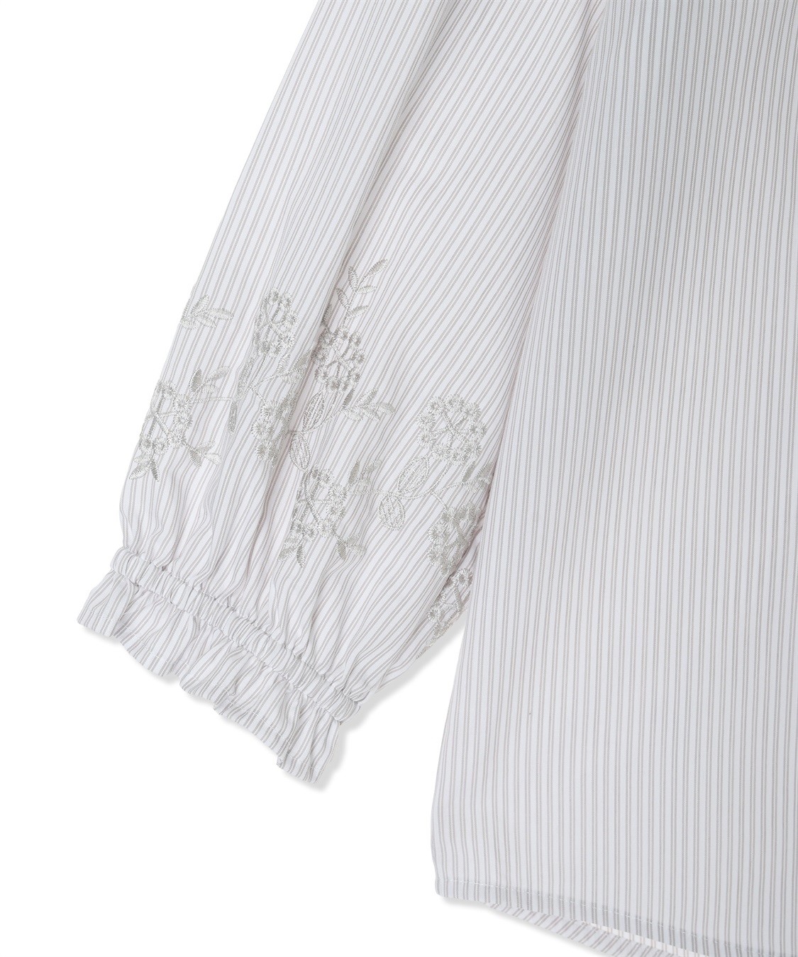 Petit Honfleur ストライプ袖刺しゅうブラウス_sub_15