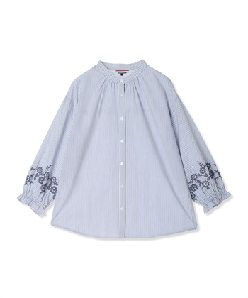 Petit Honfleur ストライプ袖刺しゅうブラウス_subthumb_20