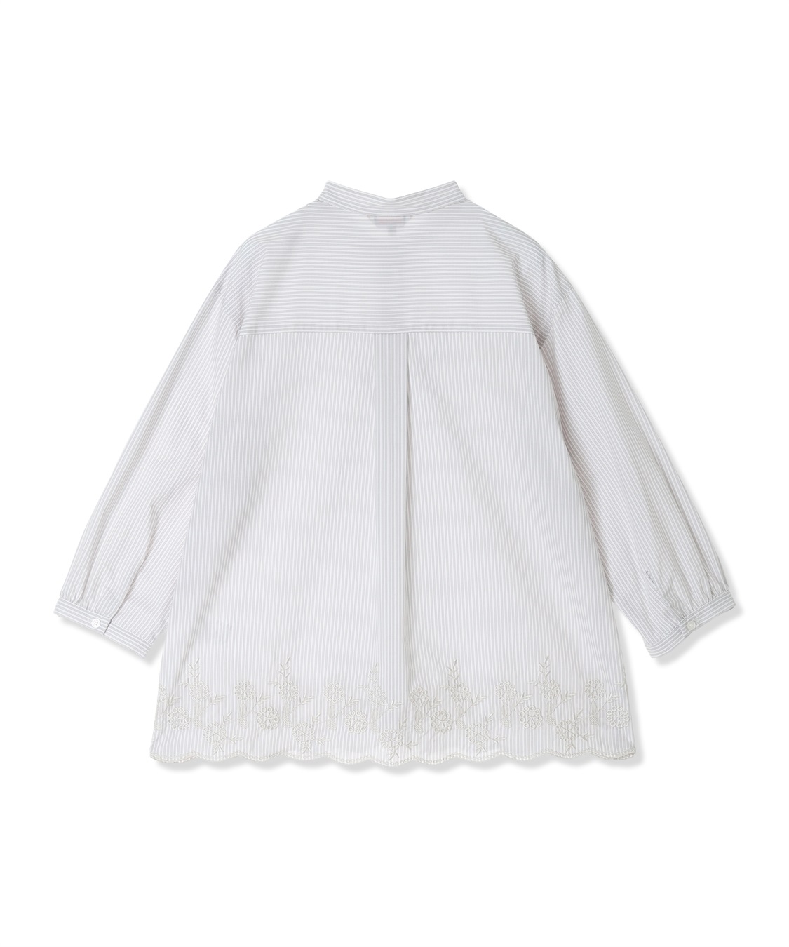 Petit Honfleur ストライプスカラップ刺しゅうブラウス_sub_14