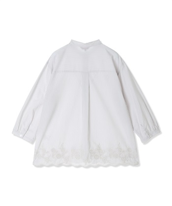 Petit Honfleur ストライプスカラップ刺しゅうブラウス_subthumb_14