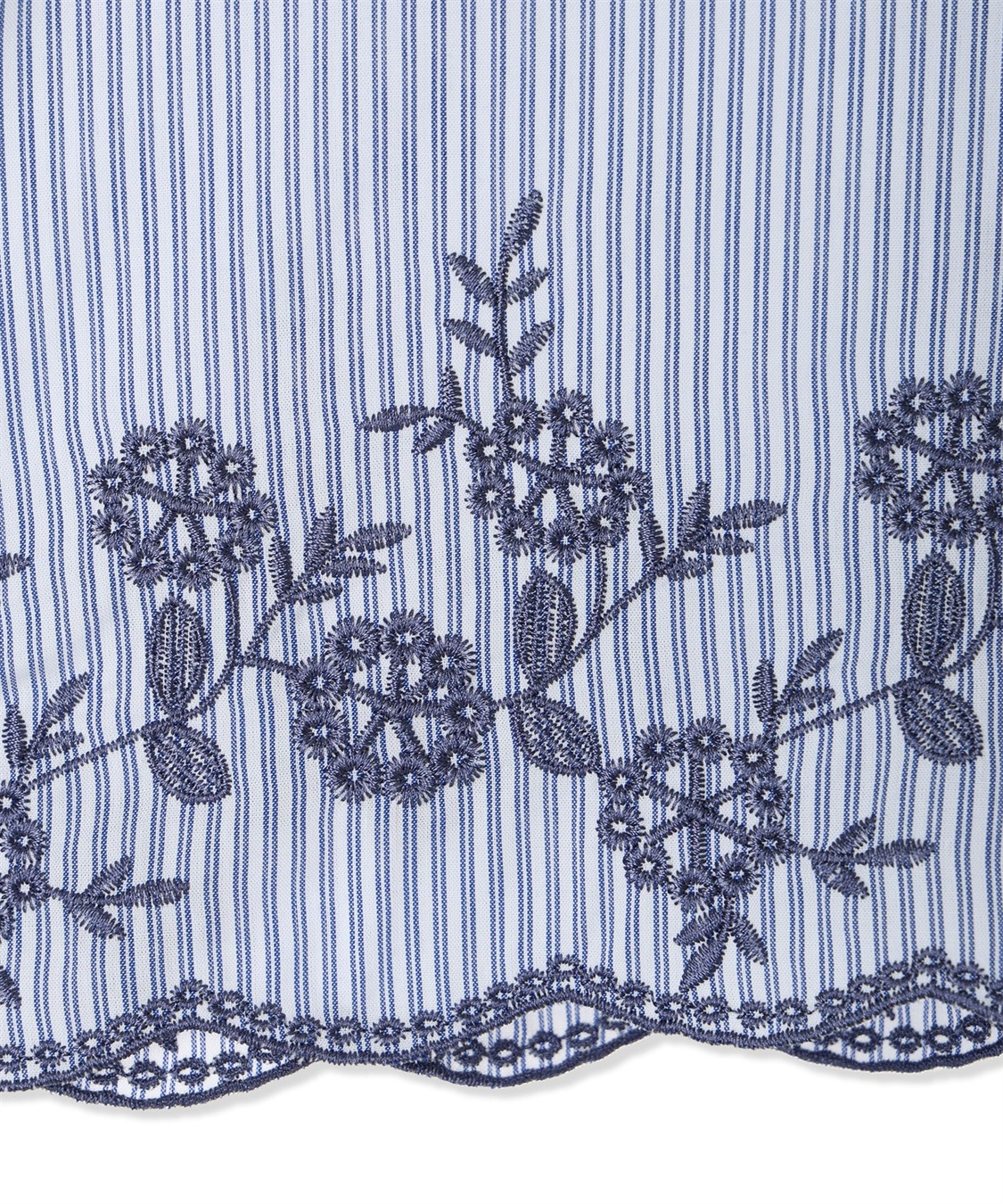 Petit Honfleur ストライプスカラップ刺しゅうブラウス_sub_20