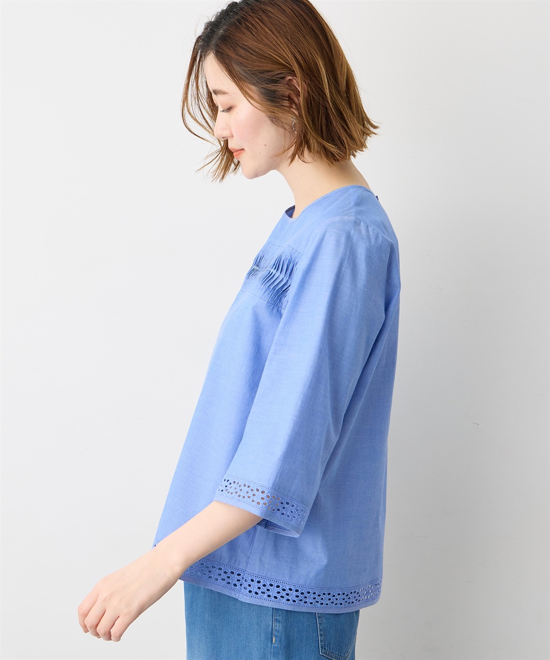 Petit Honfleur ピンタックブラウス_sub_2