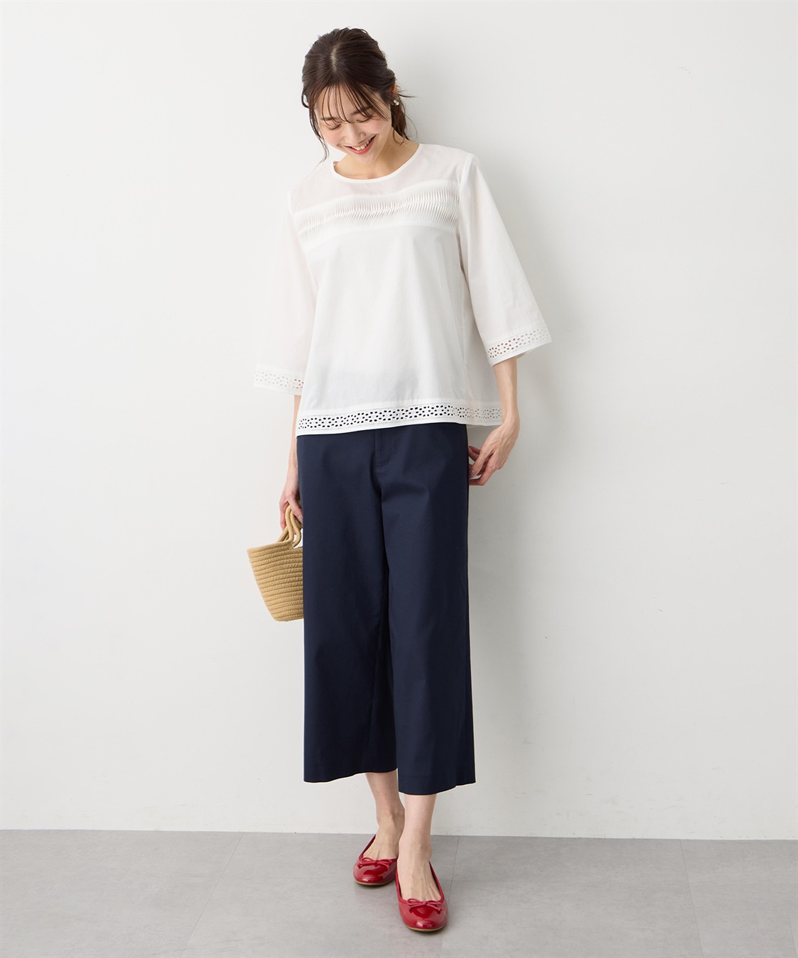 Petit Honfleur ピンタックブラウス_sub_6