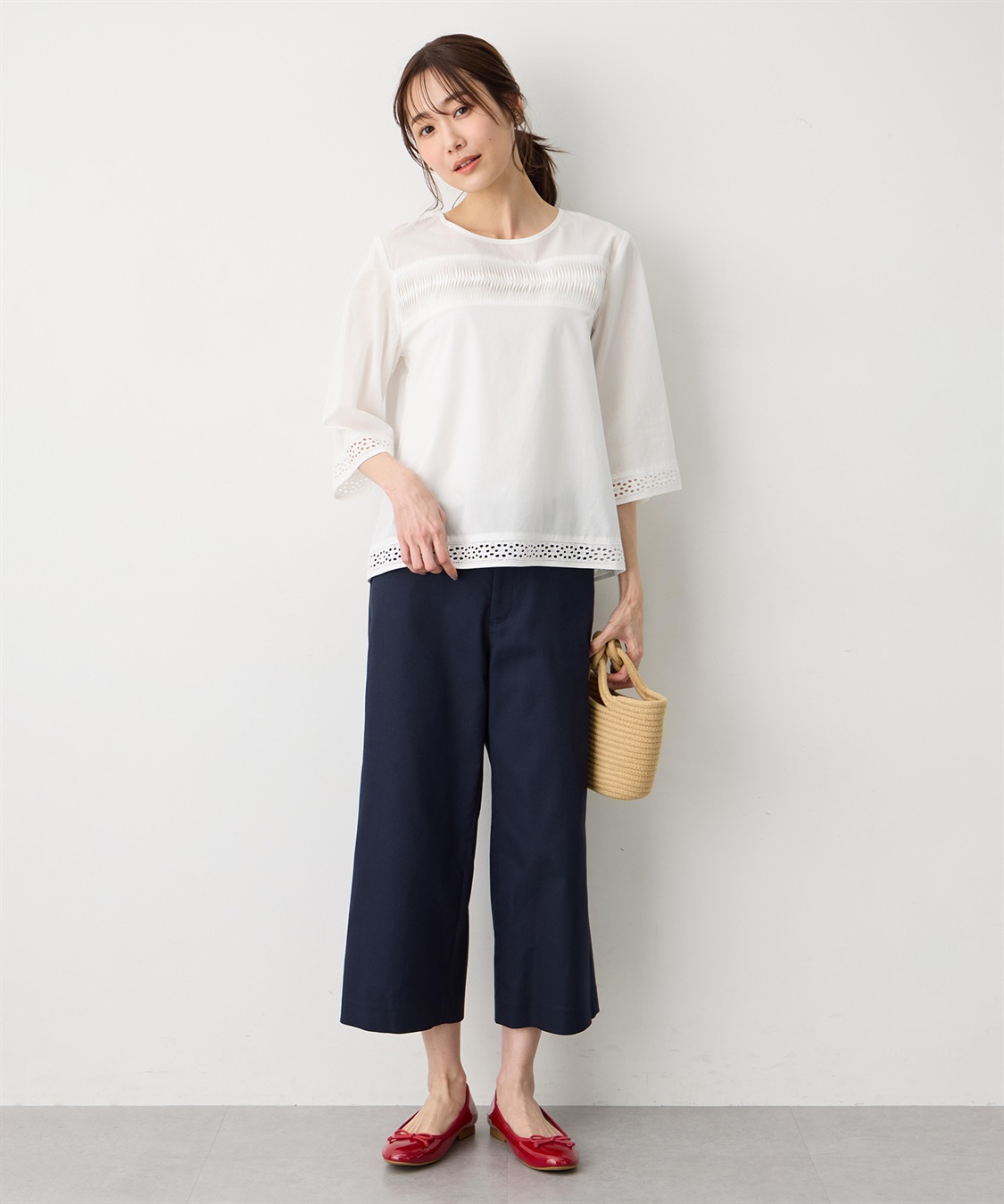 Petit Honfleur ピンタックブラウス_sub_7