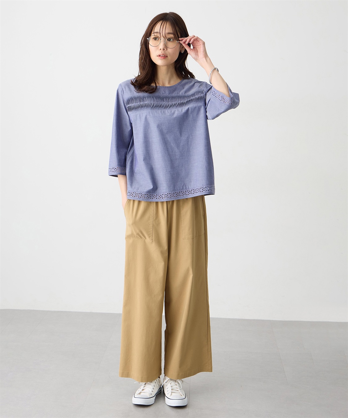 Petit Honfleur ピンタックブラウス_sub_8