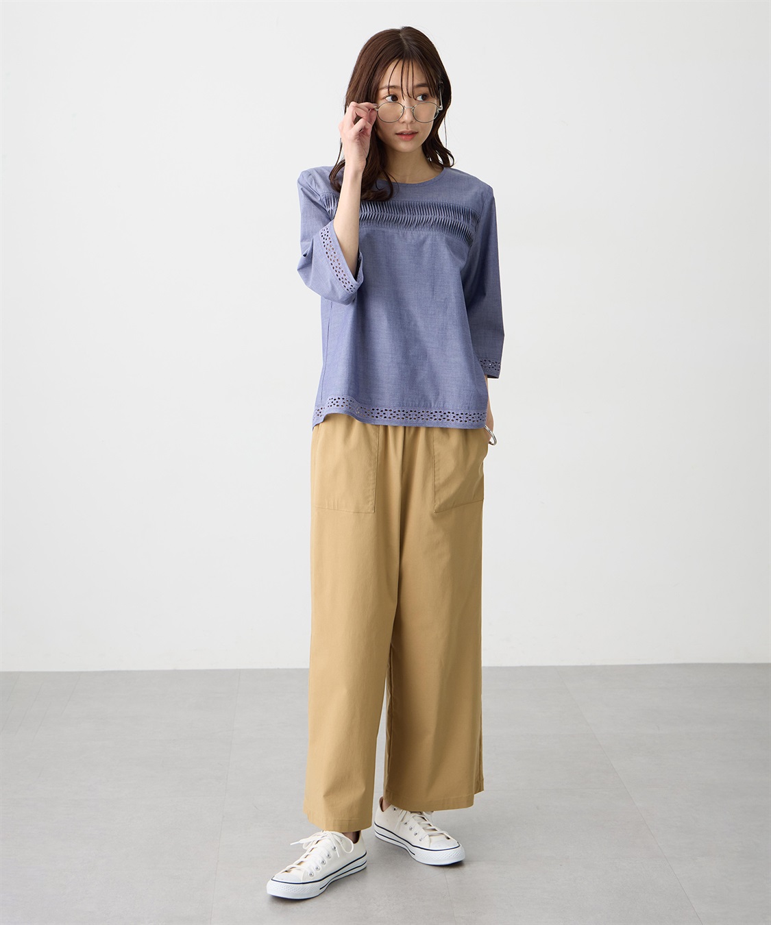 Petit Honfleur ピンタックブラウス_sub_9