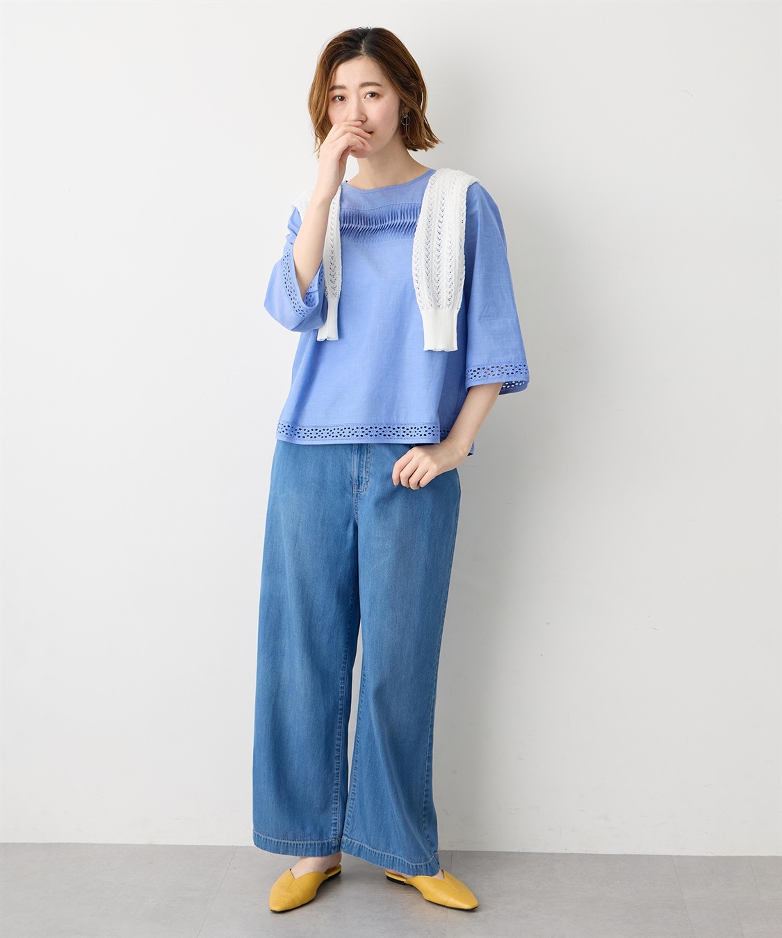 Petit Honfleur ピンタックブラウス_sub_11