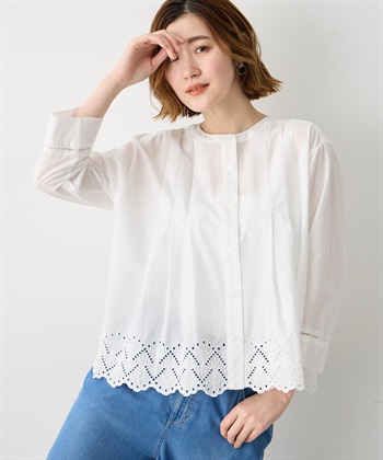 Petit Honfleur スカラップレースブラウス_subthumb_1