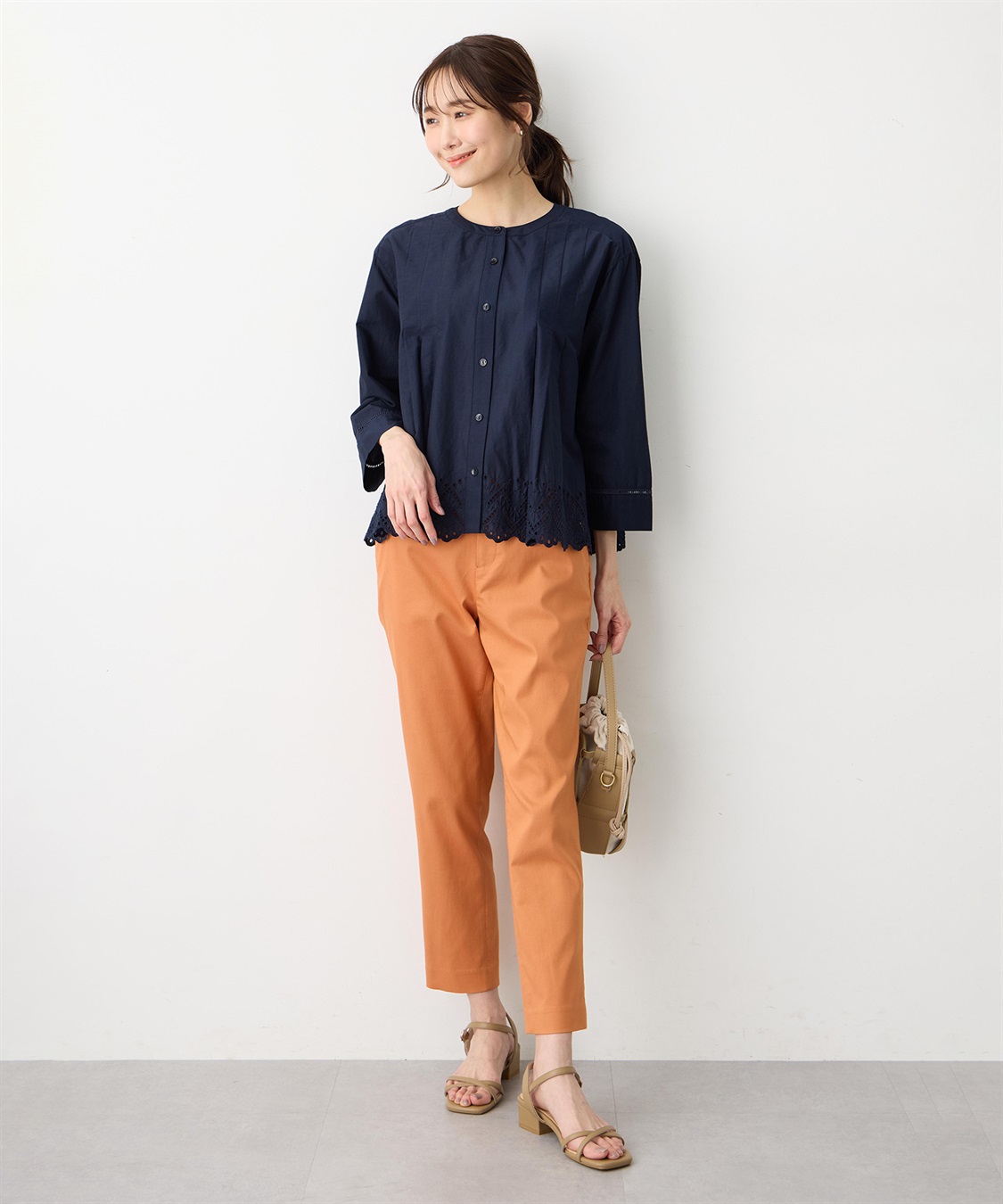 Petit Honfleur スカラップレースブラウス_sub_5