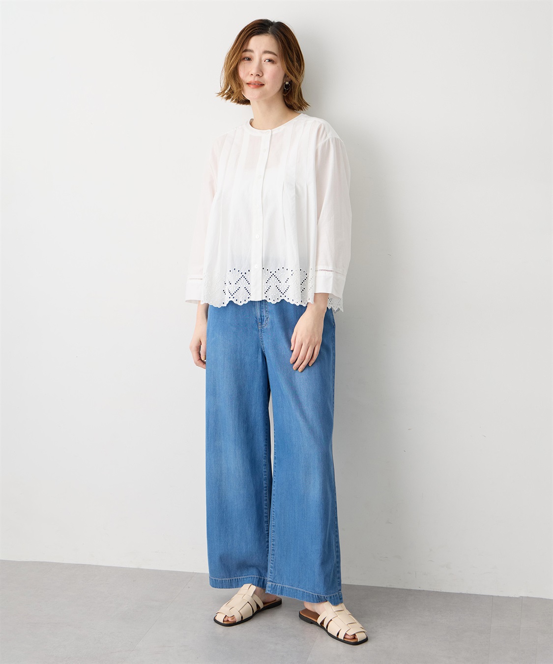 Petit Honfleur スカラップレースブラウス_sub_7