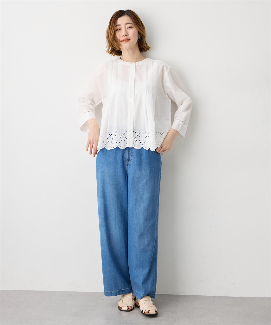 Petit Honfleur スカラップレースブラウス_sub_9