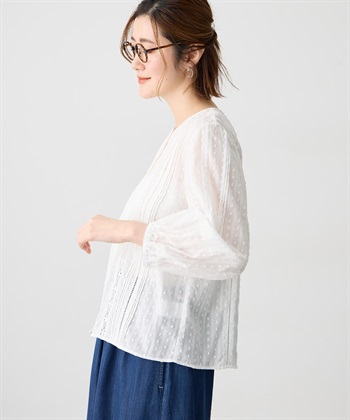Petit Honfleur レースジャガードブラウス_subthumb_1