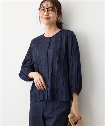 Petit Honfleur レースジャガードブラウス_subthumb_3