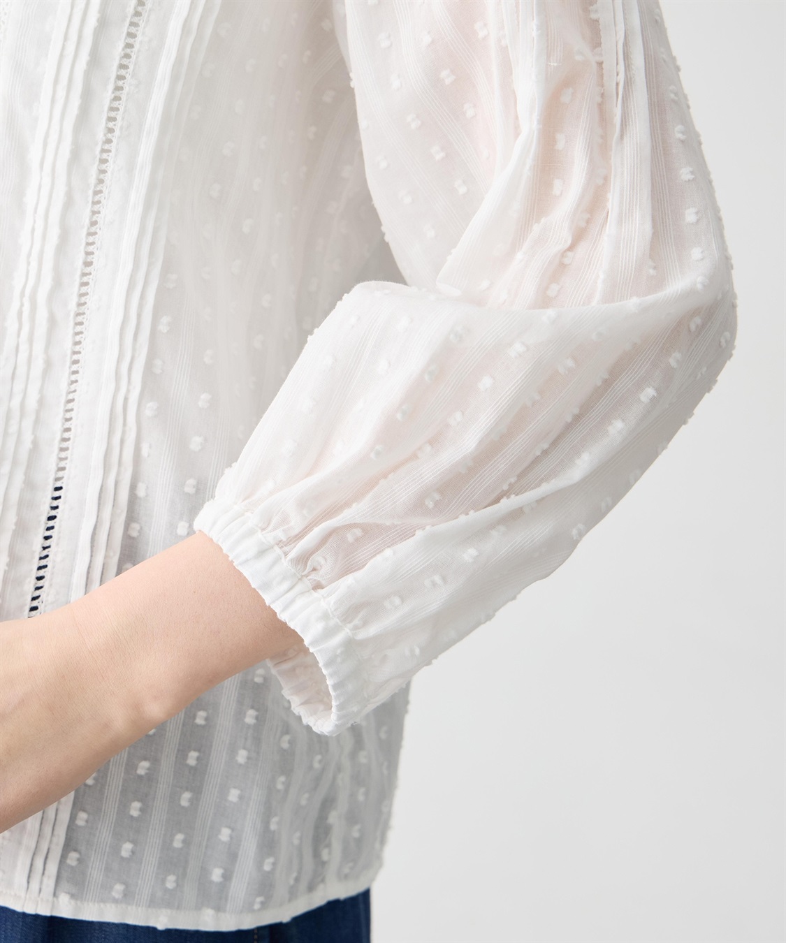 Petit Honfleur レースジャガードブラウス_sub_10