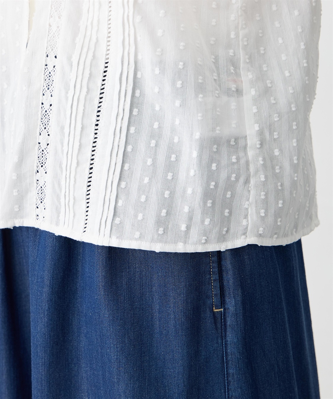 Petit Honfleur レースジャガードブラウス_sub_11