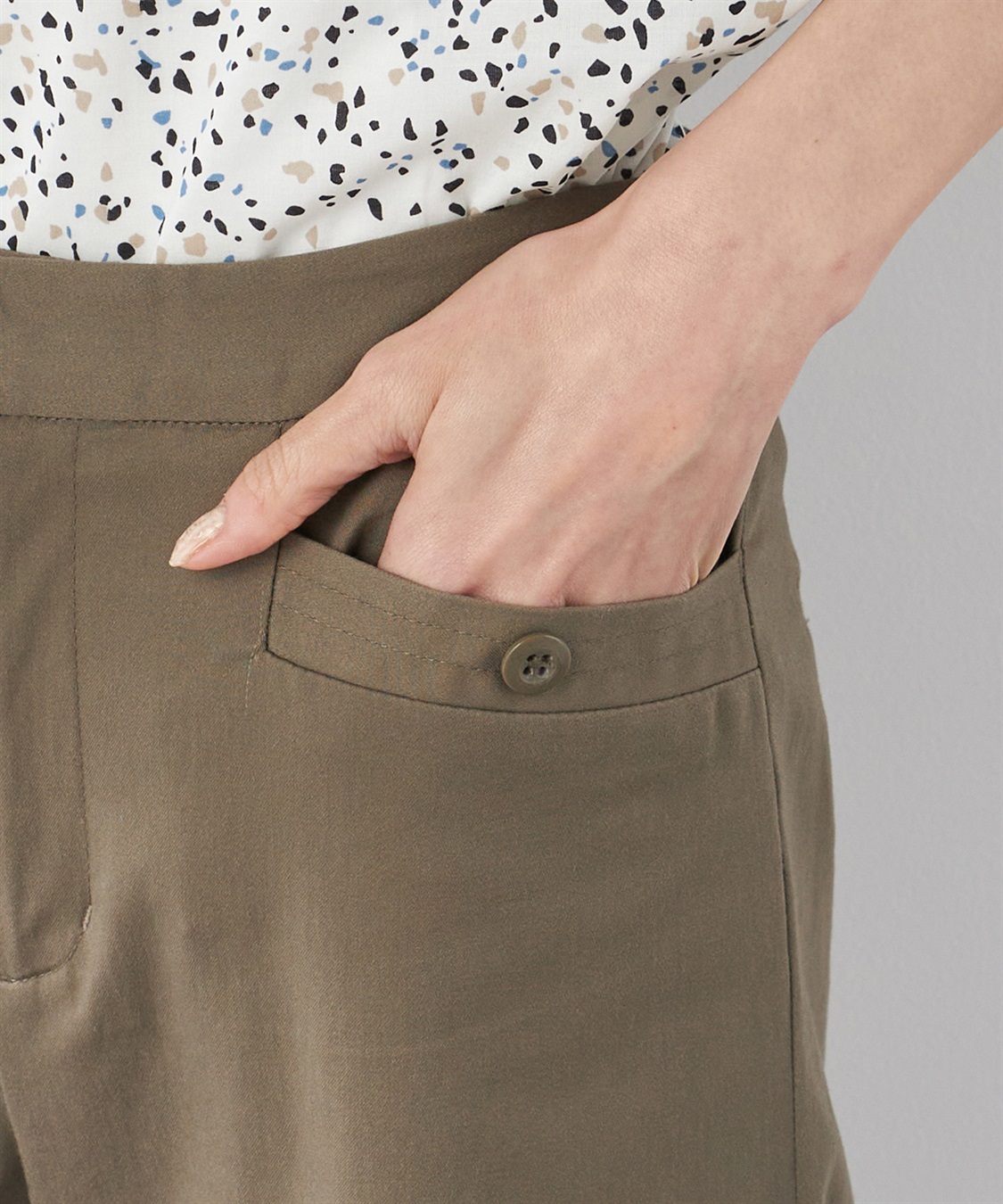 Petit Honfleur サテンストレッチワイドパンツ_sub_5