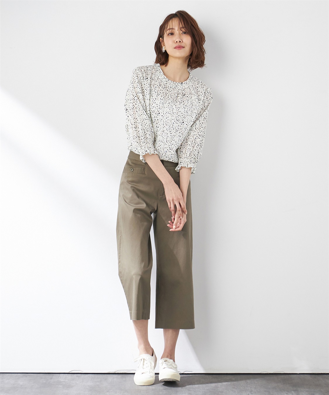 Petit Honfleur サテンストレッチワイドパンツ_sub_9