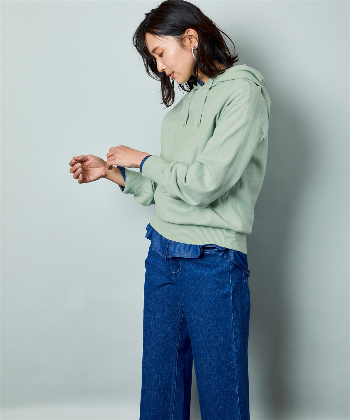 Petit Honfleur デニムワイドパンツ_sub_10